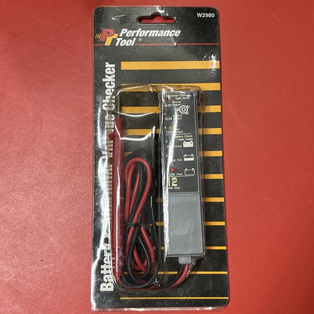 Performance Tools W2980 Battery & Alternator Voltage Checker 12VDC