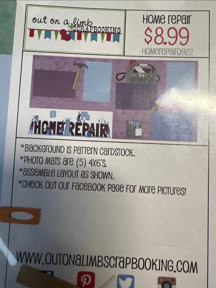 Out on a Limb Scrapbook Kit Home Repair