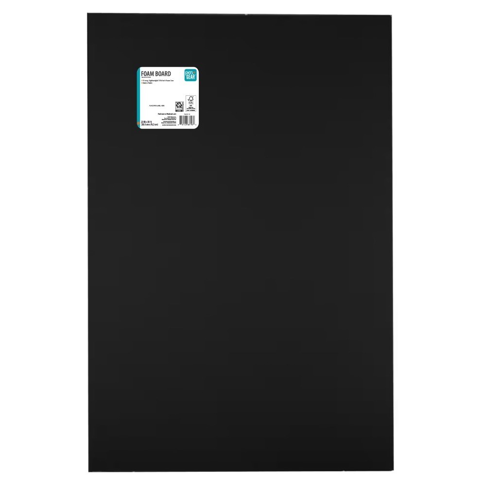 (2 pack) Black Foam Board, 20" x 30"