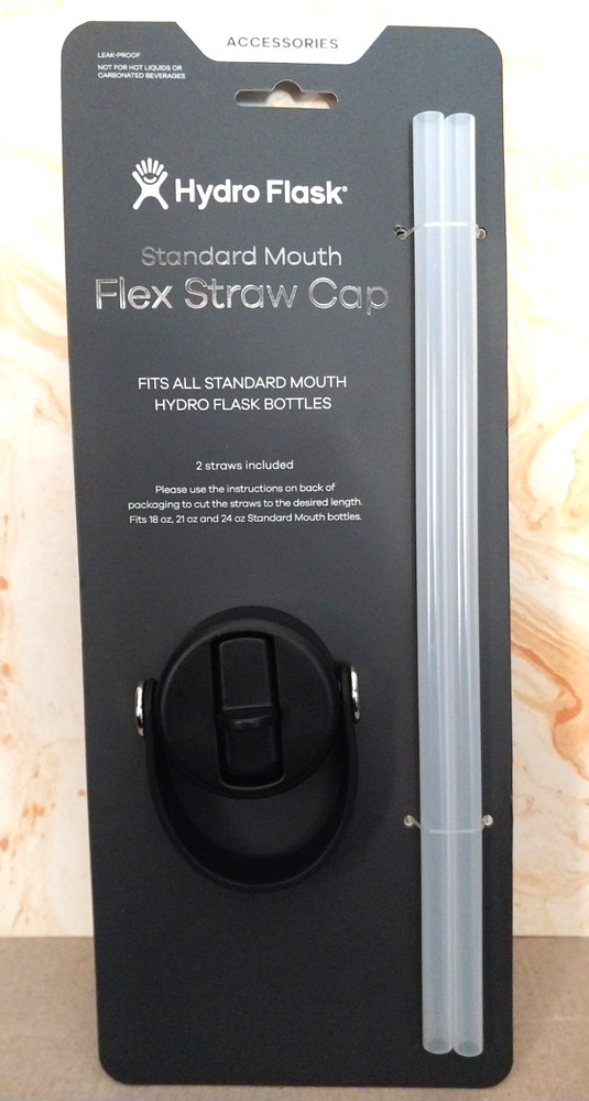 Hydro Flask Standard Mouth Flex Straw Cap & Two Replacement Straws