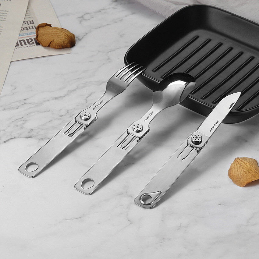 New ROXON 3 in 1 Camping Utensil Set C1S