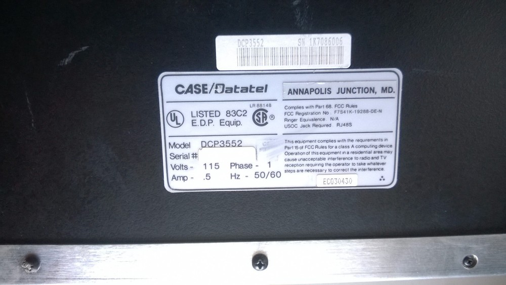 CASE/Datatel Model DCP3552 T-1 ESF CSU/DSU Network
