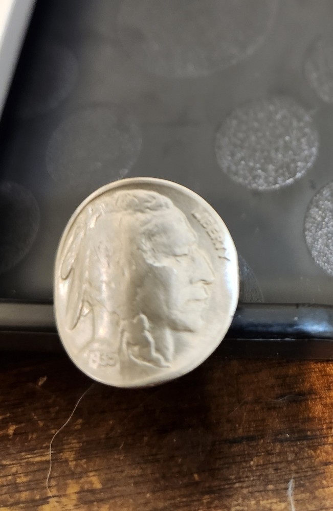 Homemade 1935 Buffalo Indian Ring