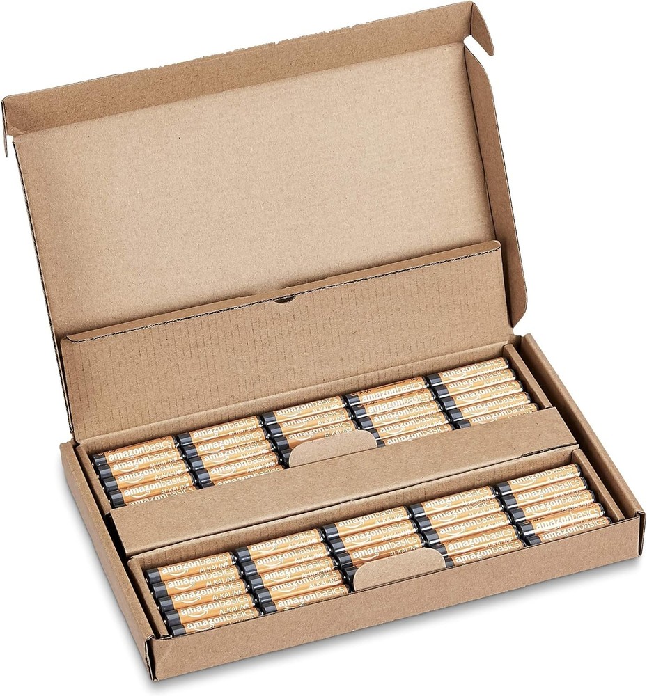 100 Amazon Basics AAA Alkaline High-Performance Batteries, 1.5 Volt, 10-Year NEW