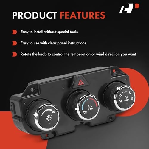 Heater Climate Control Panel Module Compatible with Ram Vehicles - 2016 2017