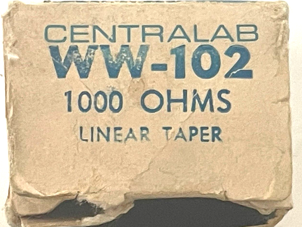 NEW Centralab WW-102 Linear Taper
