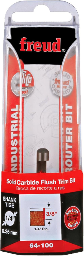 Solid Carbide Flush Trim Bit for Fast Plastic Laminate Trimming - Self-Piloting