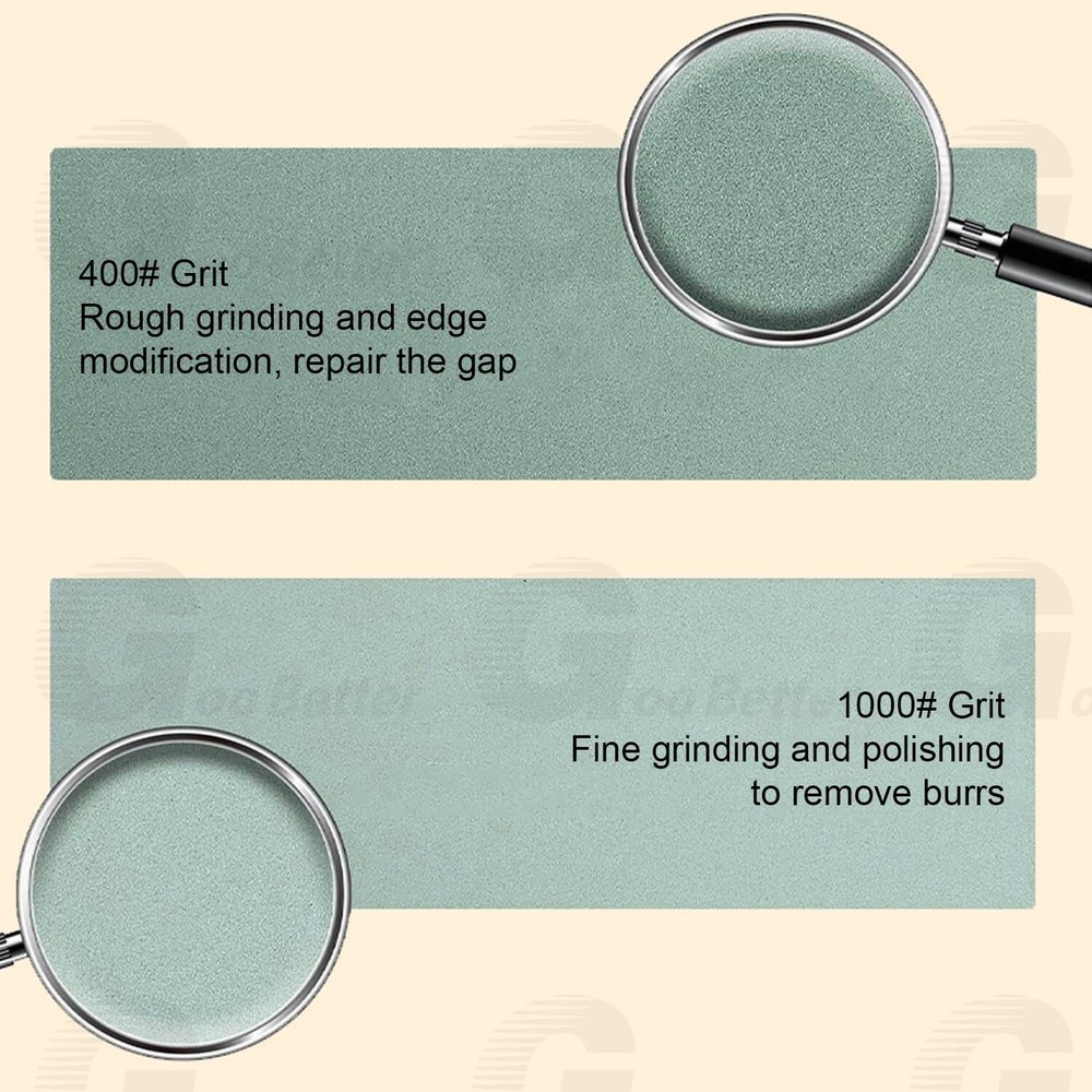 Knife Sharpening Stone Includes 2 Side Grit 400/1000 Whetstone for Kitchen Knive
