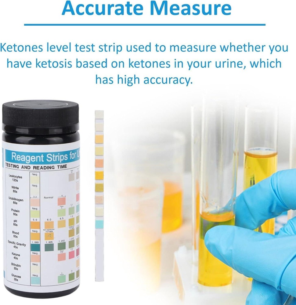 100pcs Urine Test Strips Kit - pH, Ketone, Protein & Routine Testing