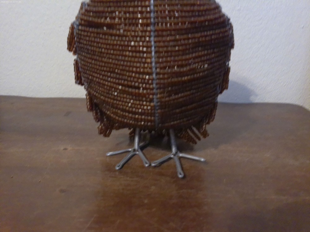 Large Beaded Owl Figure