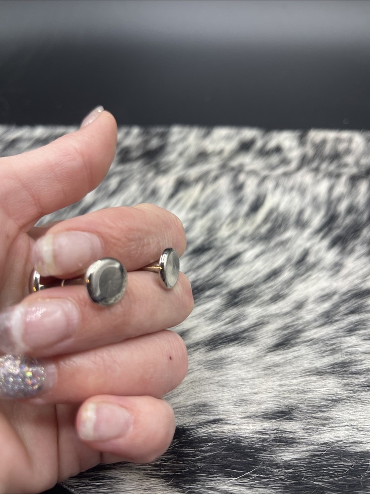 Stunning Silvertone Vintage Cuff Links #Q46