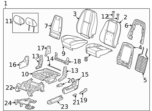Genuine GM Headrest 20757994