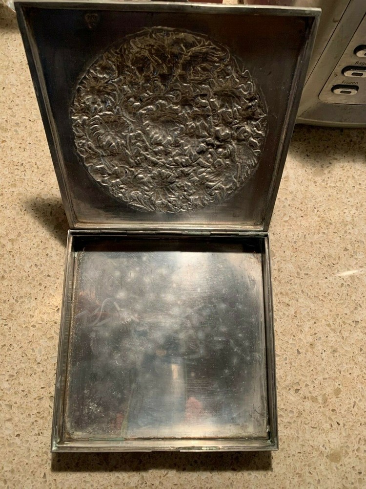 Antique Handmade Persian Silver Box Superb Example Mint Condition Signed