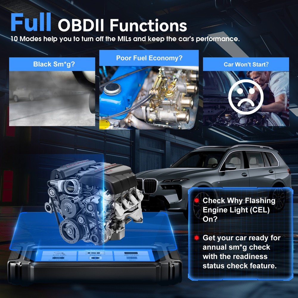 XTOOL D6S OBD2 Scanner Full System Diagnostic Code Reader Scan Tool FCA Autoauth