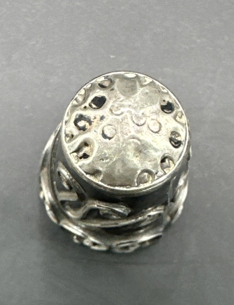 Vtg Sterling Silver Mexico Sewing Thimble
