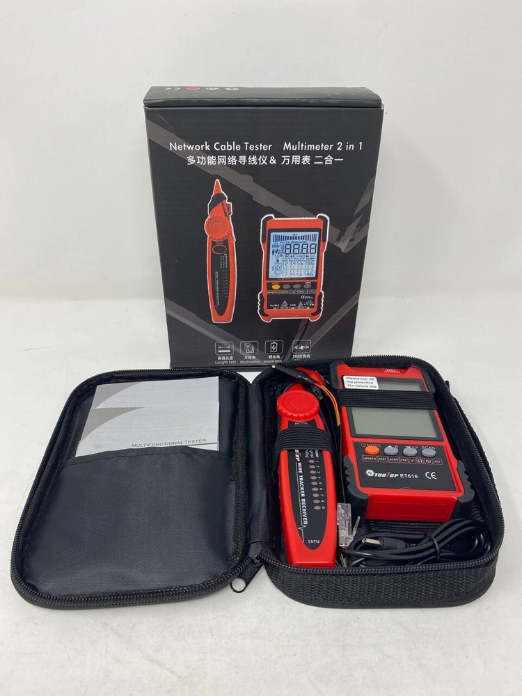 Thunder Tools TOOLTOP ET616 Handheld Portable Network Cable Tester with LCD