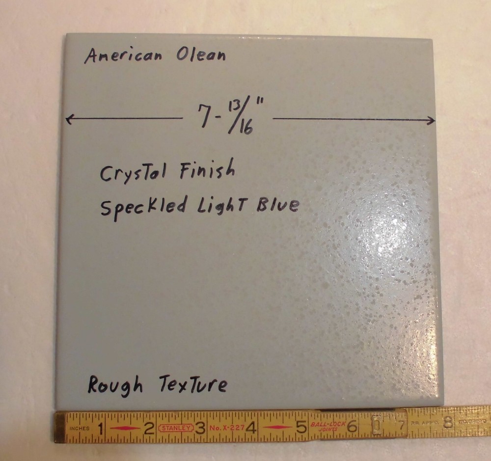 1 pc. Speckled Light Blue: 8" Ceramic Floor Tile by American Olean, Crystal