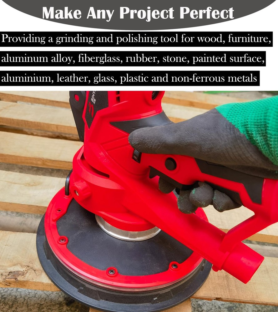 7" Hook-and-Loop Sanding Discs 80-2000 Grits Wet/Dry for Random Orbit Sander