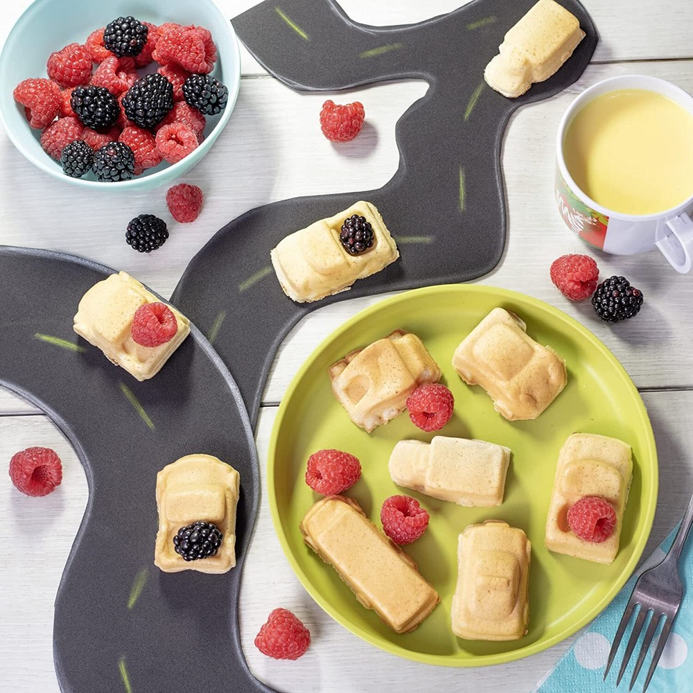 Waffle Wow Car Mini Waffle Maker- Make 7 Fun Different Vehicles Shaped Waffles