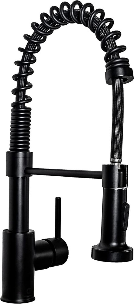 Döretz Pulldown Kitchen Faucet with Single Handle, Lead-Free Brass, Matte Black