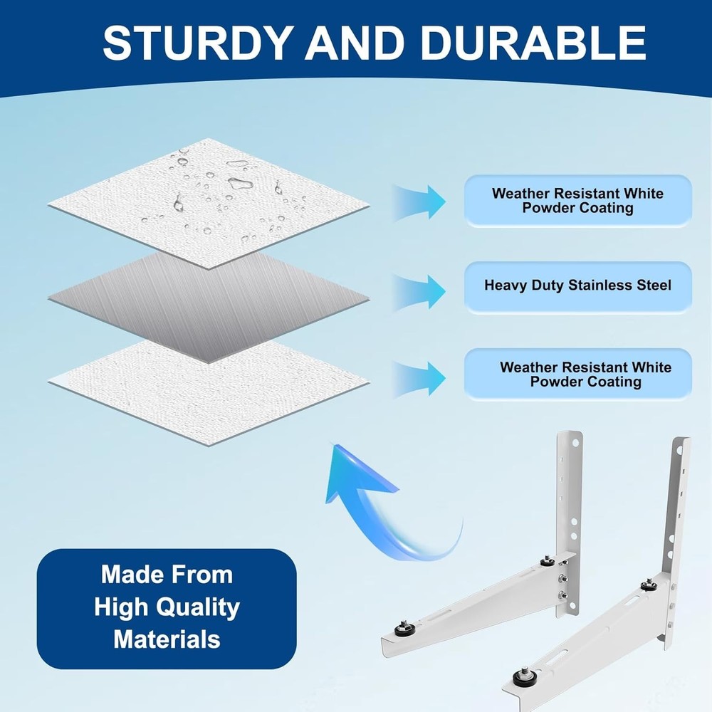 Mini Split Wall Mounting Bracket Support Heavy Duty AC Support Stand for Outside