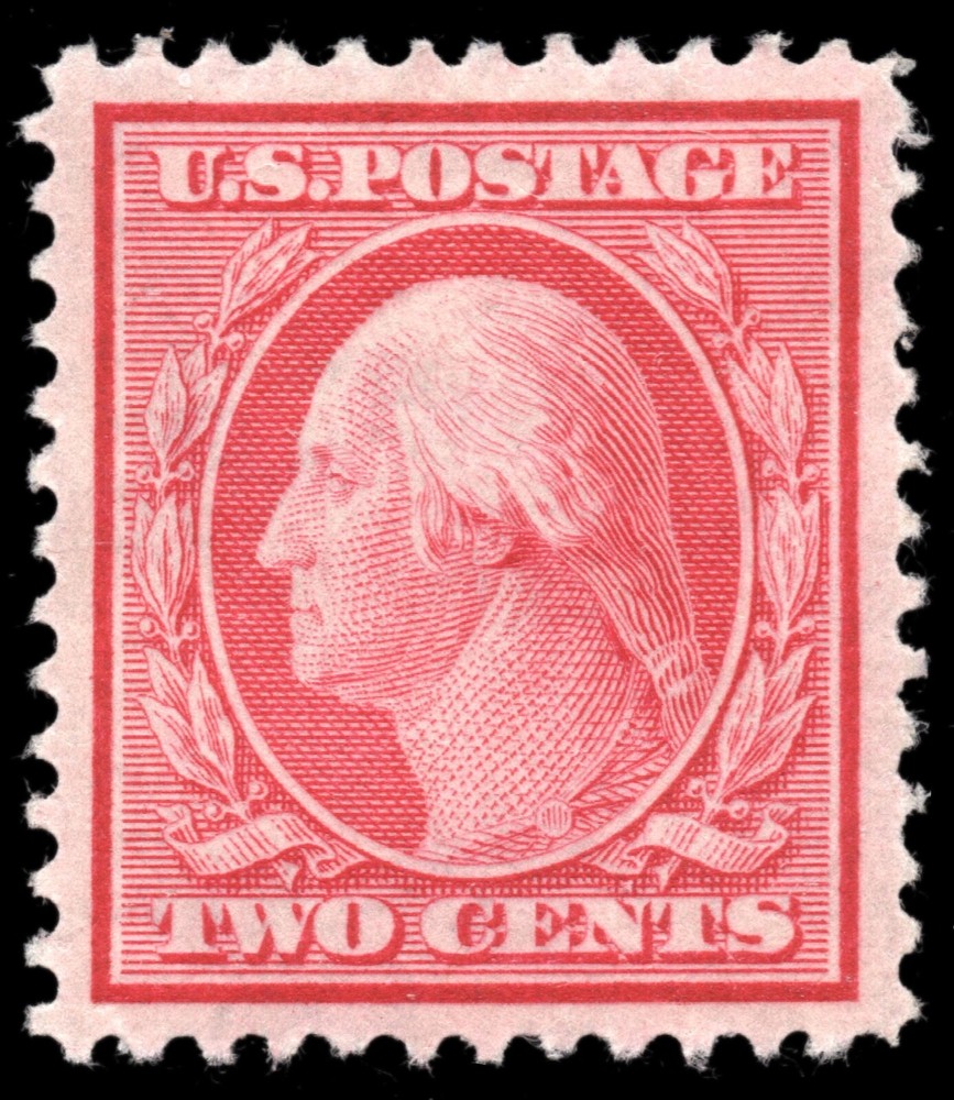 #375 2 Cent Washington Extremely Well Centered OG Hinged