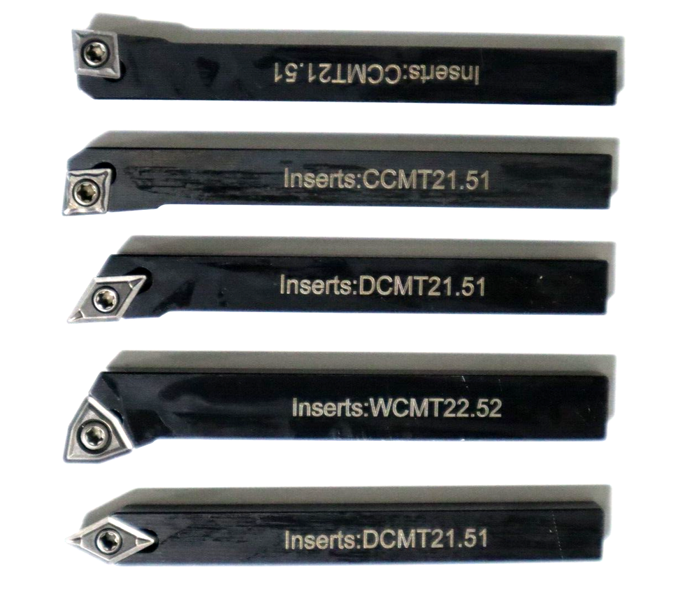 7 PC SET, 1/4" INDEXABLE TURNING TOOLS W/ CARBIDE INSERTS INSTALLED XS065