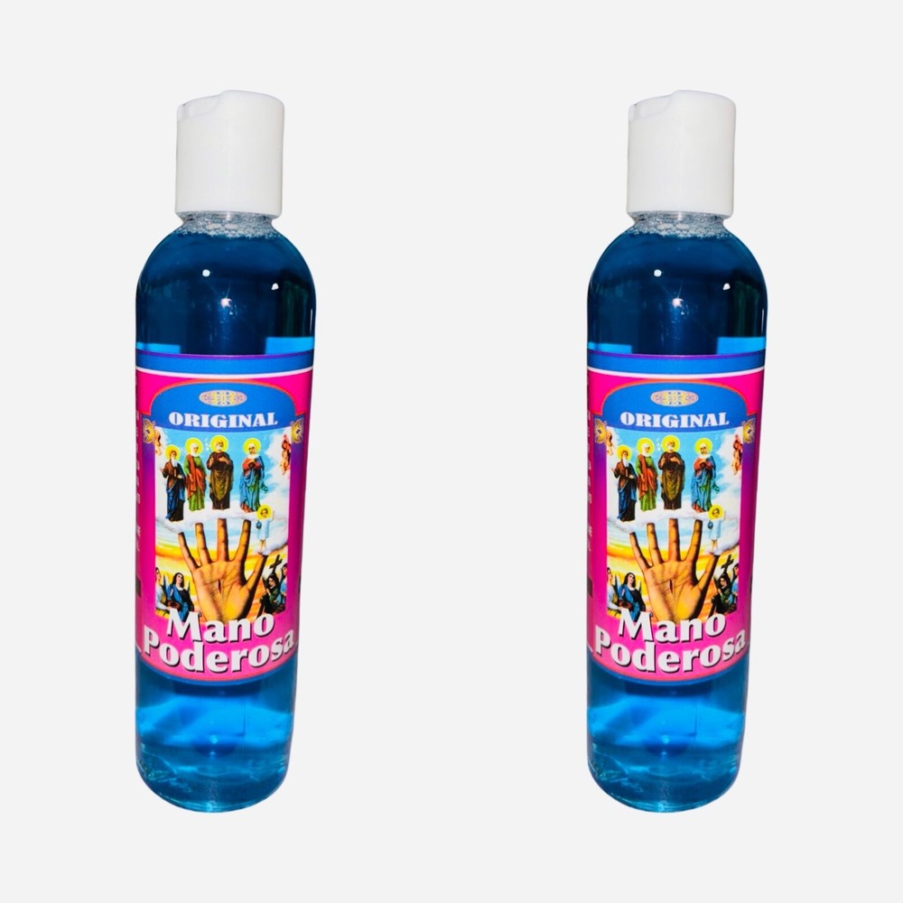 2 PACK- MANO PODEROSA Agua Espiritual Para Limpias Baños Bendiciones 16 OZ