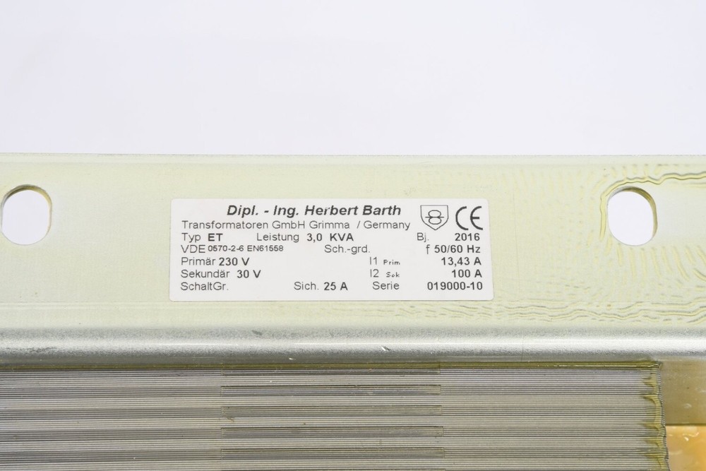 TRANSFORMATOREN GMBH ET 3, ET, Single-phase transformer, 3kVA