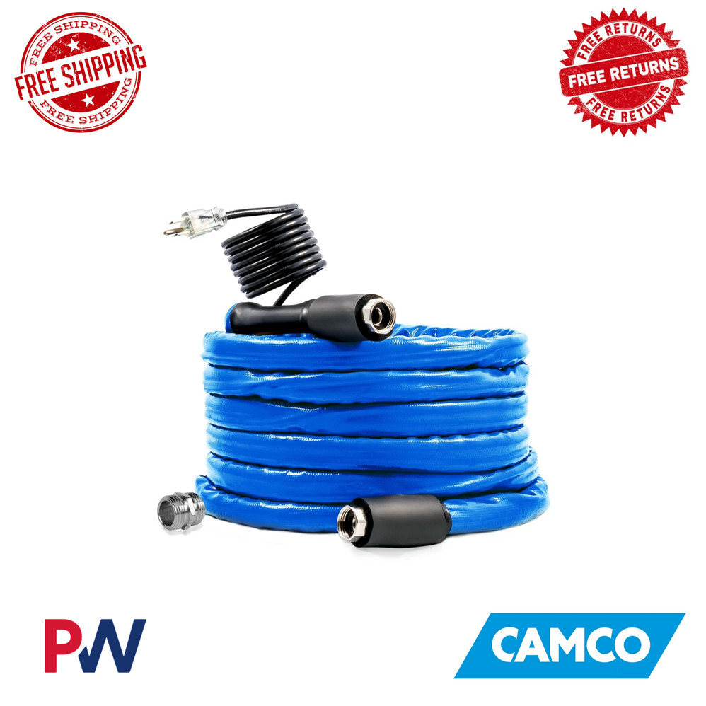Camco Heated Drinking Water Hose 40? F 25 Foot 5/8" ID 22922