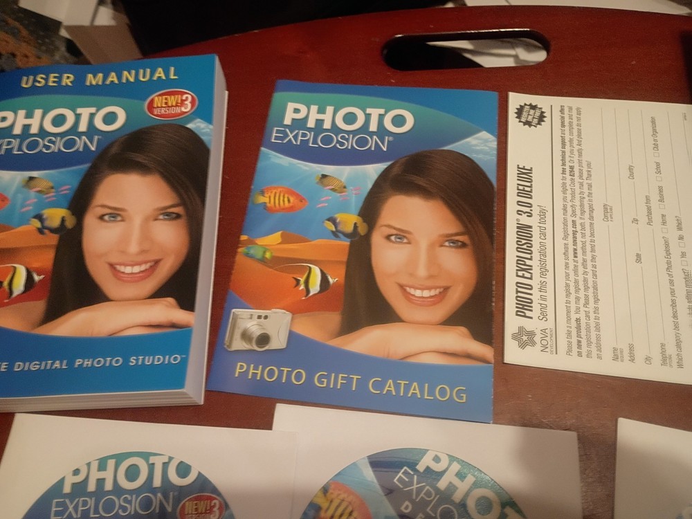 Nova Photo Explosion Deluxe Vers 3 Complete Digital Photo Studio 4 Disk & Manual