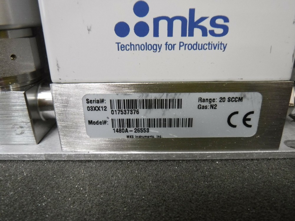 MKS DIGITAL MASS FLOW CONTROLLER 1480A-26553 20 SCCM