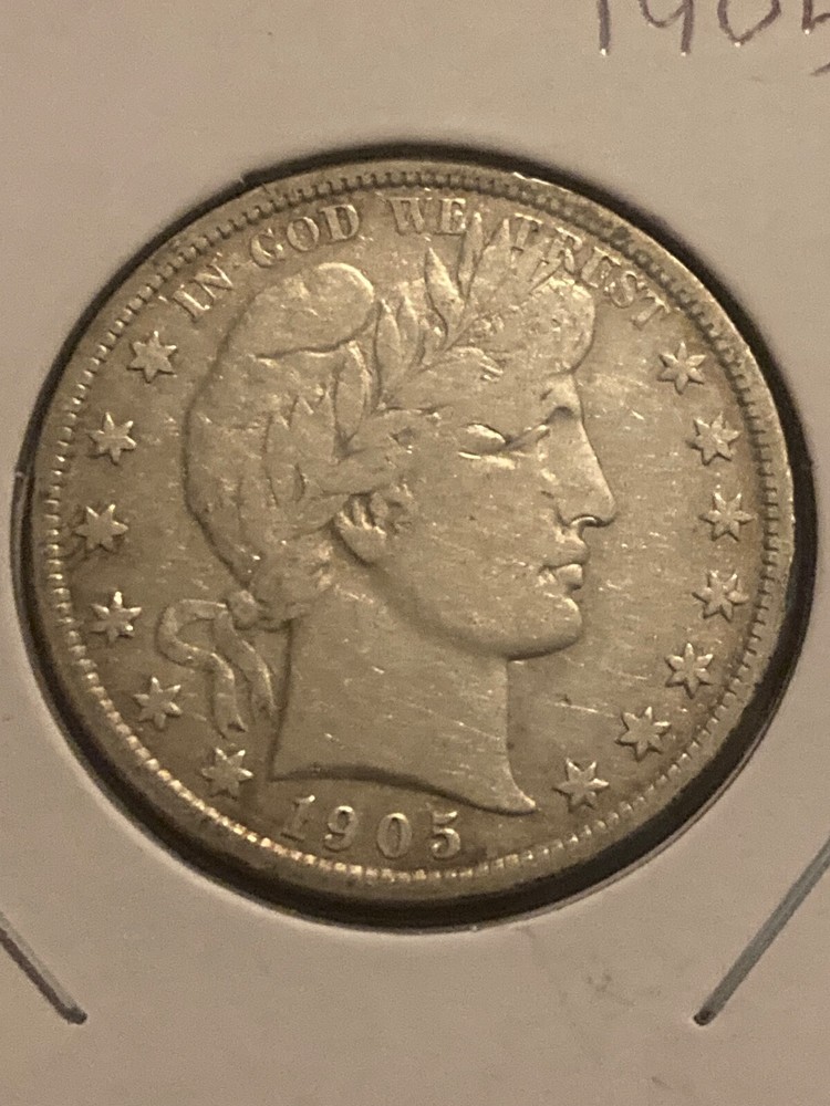 1905-S Barber Half Dollar 90% Silver
