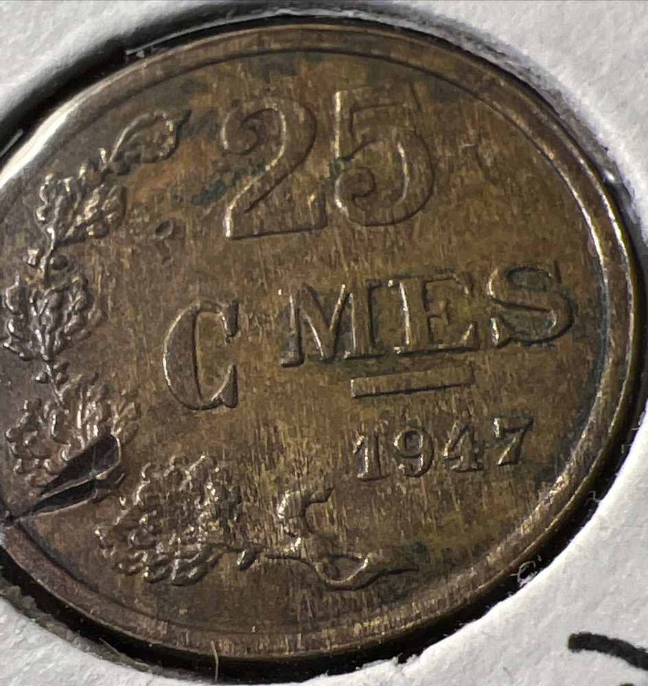 Luxemburg 1947 25 Centimes