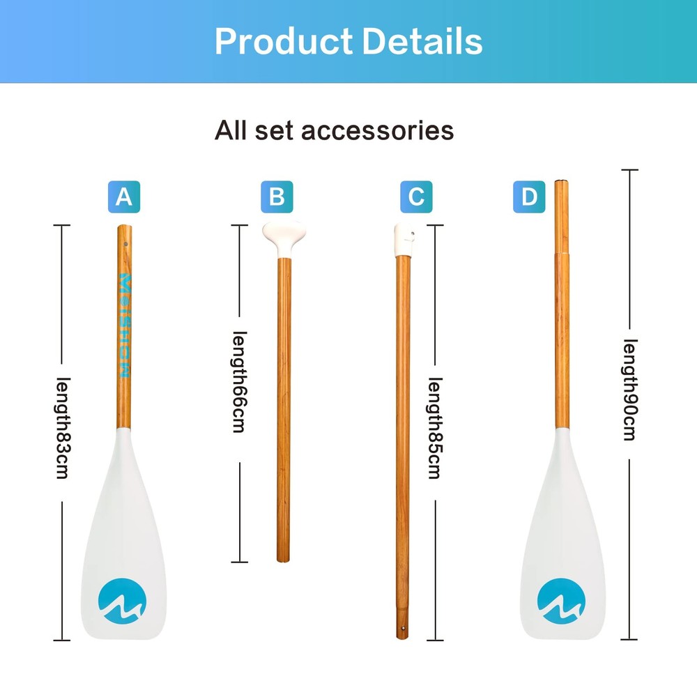 SUP Paddle Board Paddle - Adjustable Paddleboard Paddle Oar 4-Piece Floating ...