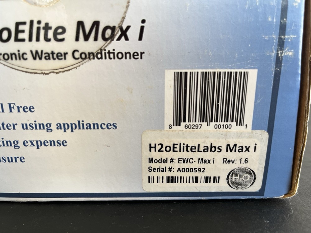 NEW SEALED H20Elite Max i Electronic Water Conditioner EWC Max i