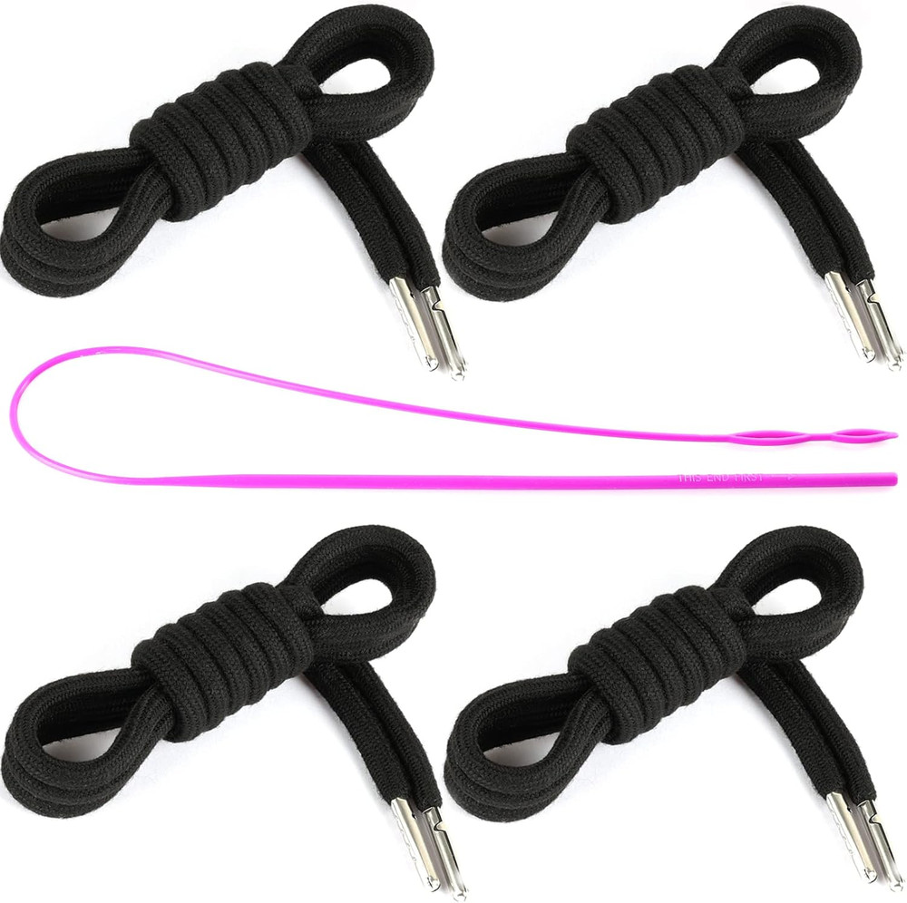 4 Pieces 53 Inches Drawstring Cords  Drawstrings with Easy Threader for Sweatpan