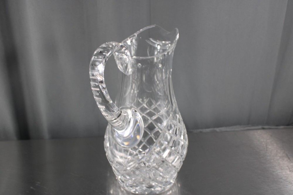 Unmarked Cut Crystal Tall Pitcher 10 1/4"