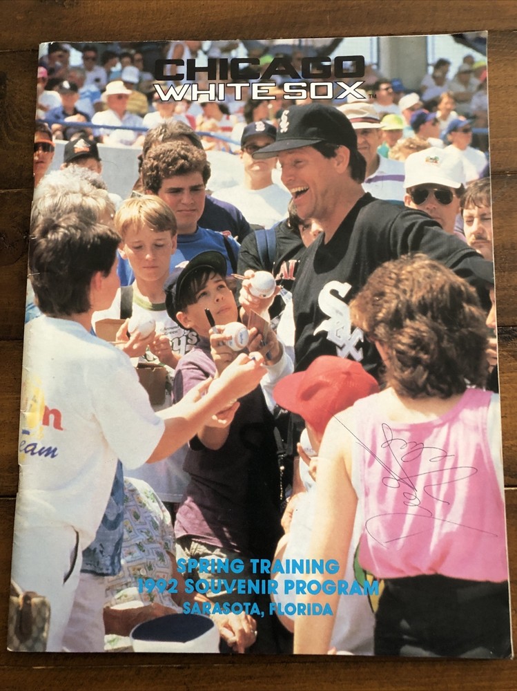 Dick Vitale signed Chicago White Sox 92 spring training program