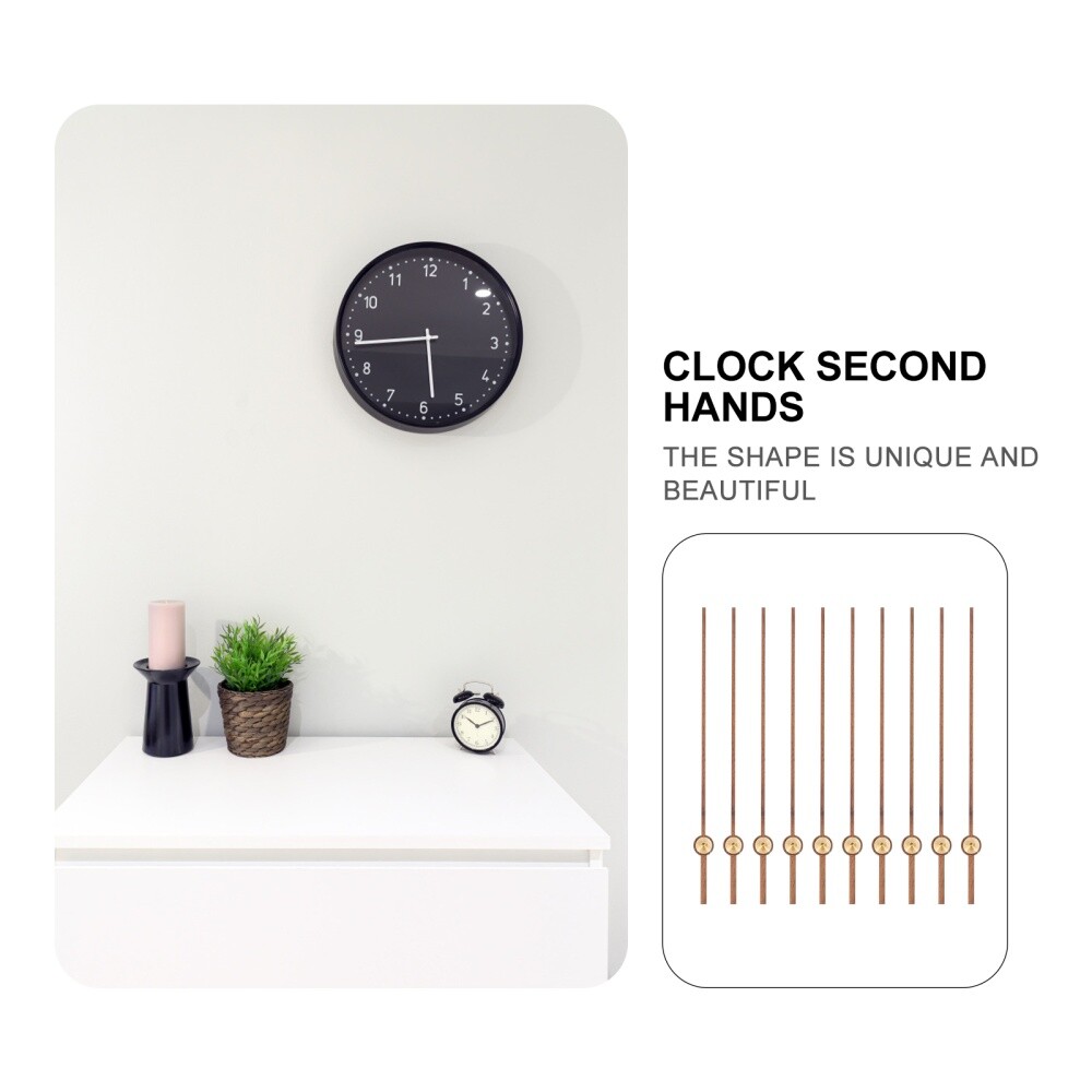 10Pcs Clock Second Hands Wooden Second Hands Replacement Clock Movement