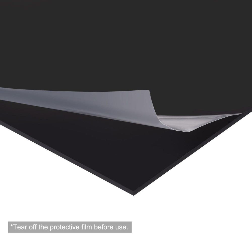 Black ABS Plastic Sheet 10x8x0.08" for Building Model, Panel