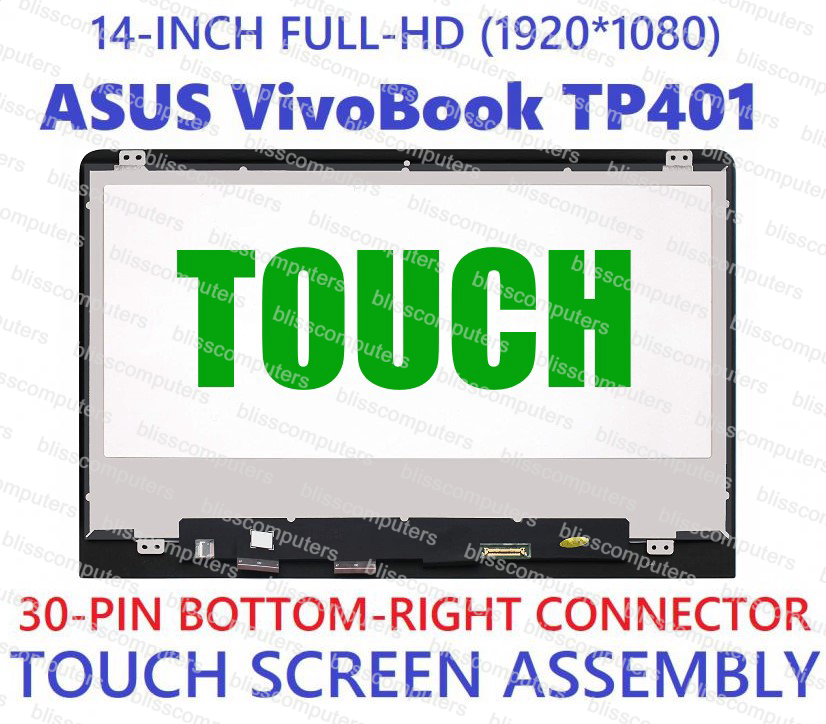 Asus TP401M TP401MA 14" LCD Touch Screen Display Assembly