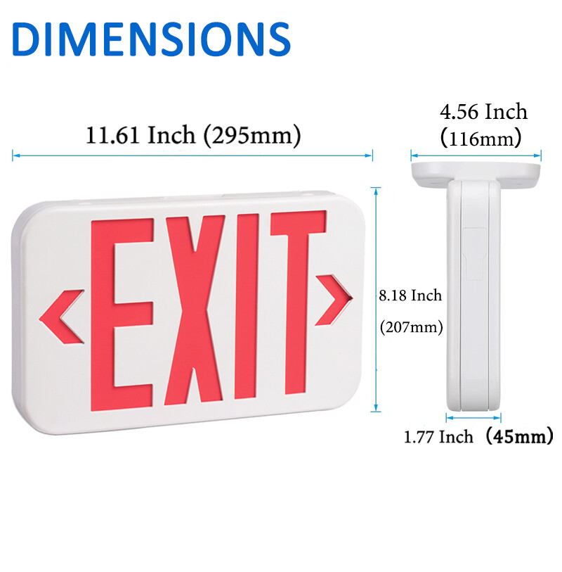 4PACK LED Emergency Exit Light Sign w/Battery Backup Single & Double Side UL