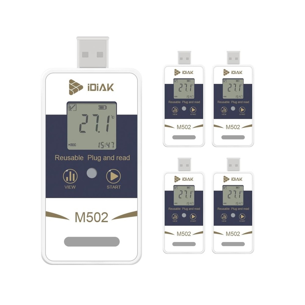M502 Temperature Data Logger USB Temp/Humidity Recorder with PDF and Excel (R...