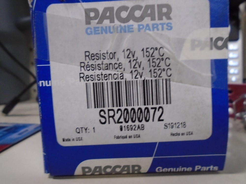 Paccar Genuine Blower Motor Resistor SR2000072
