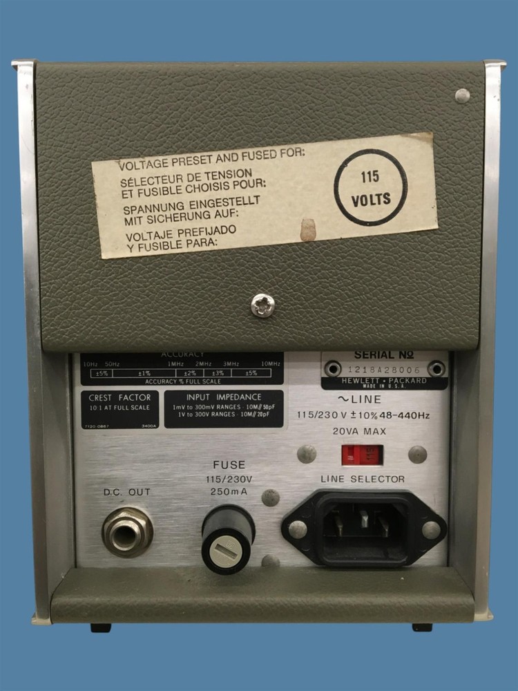 Hewlett-Packard 3400A RMS Voltmeter