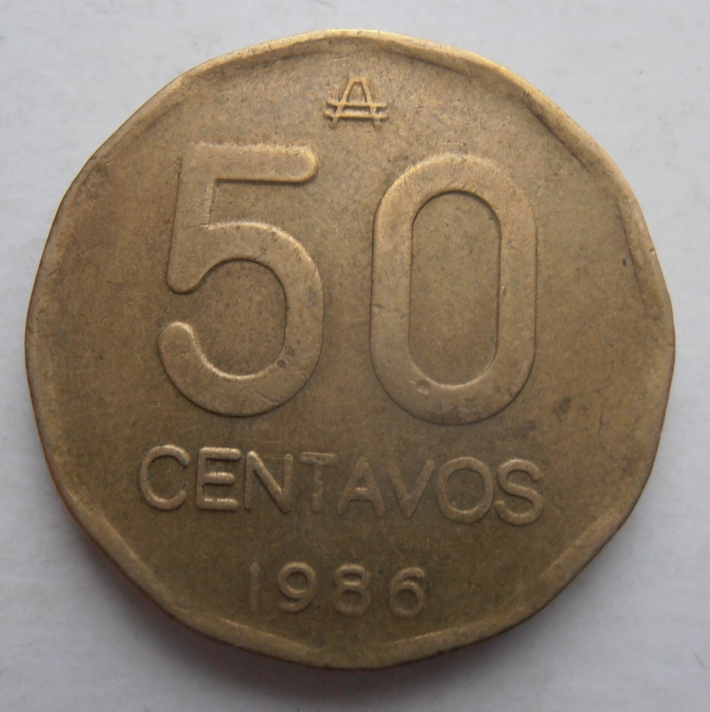 ARGENTINA 50 CENTAVOS 1986