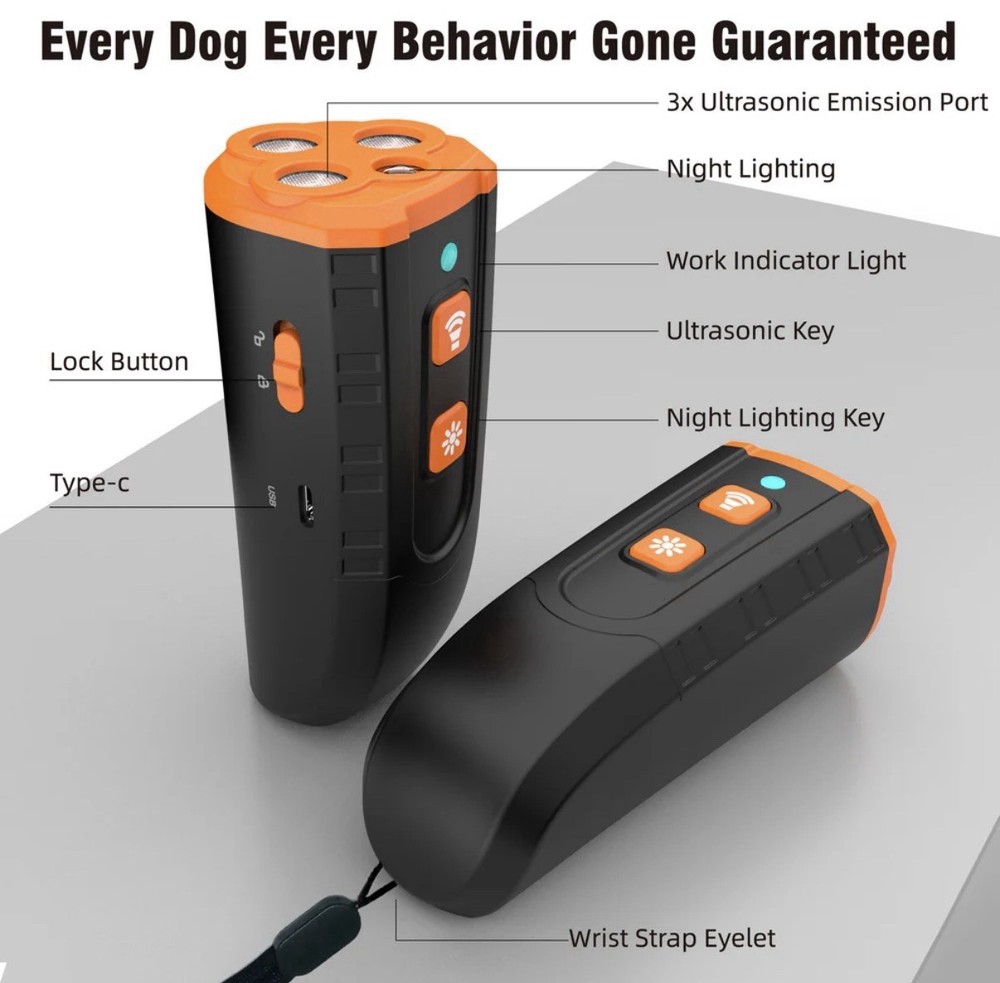 Ultrasonic Dog Trainer Portable Barking Control Device