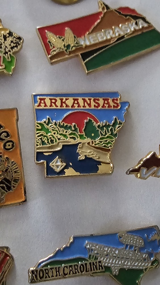Enamel State Lapel pins 6 Piece Collection