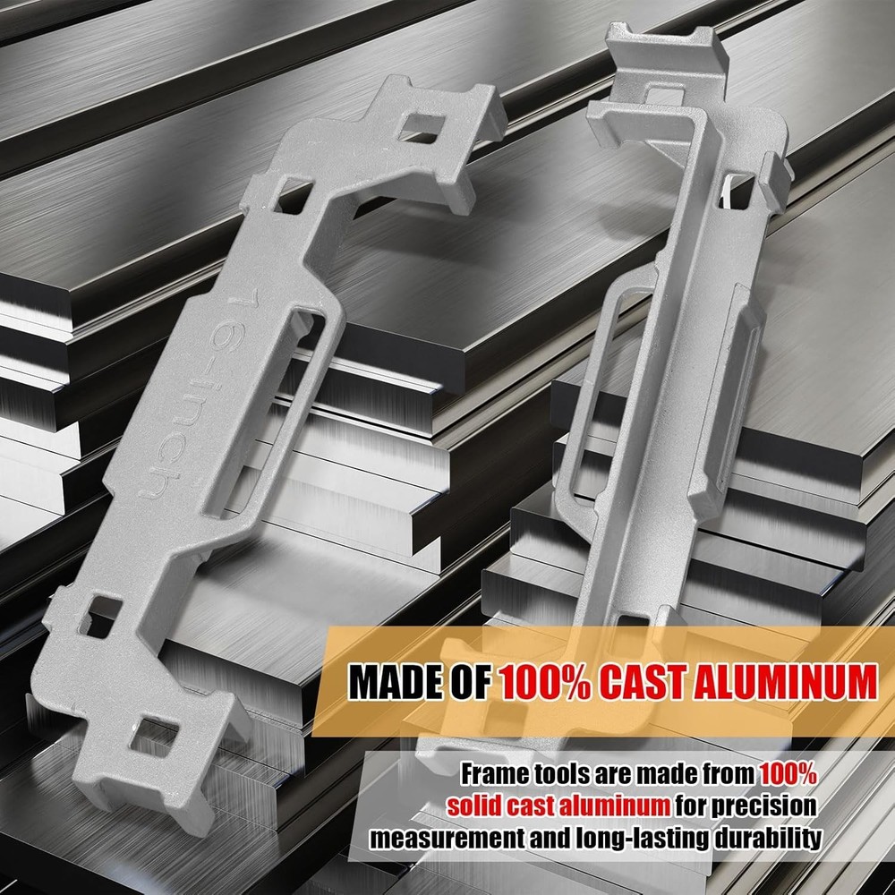 2Pc 16 Framing Tools Stud Layout Jig Cast Aluminum Spacing Guide